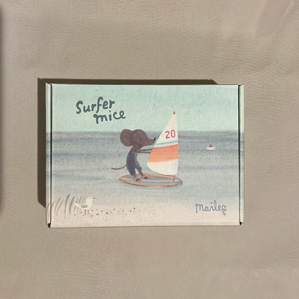 Maileg Little Brother Surf Brown Mouse